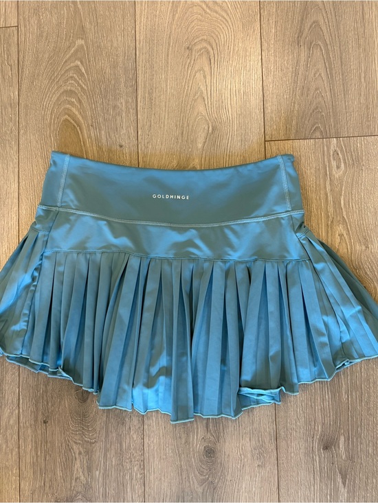 Goldhinge Dresses & Skirts - Goldhinge Pleated Athletic Mini Skirt with Shorts Blue Size M/L